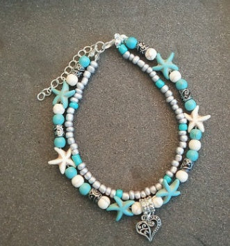 Coastal Charm Layered Anklet Set