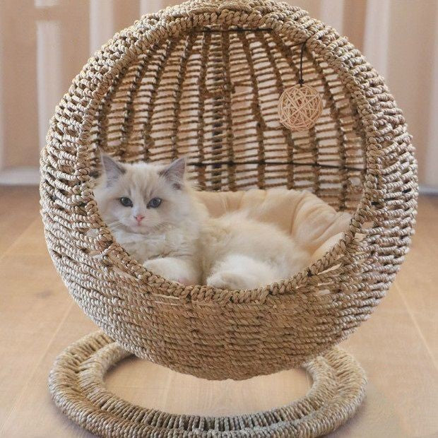 Woven Hanging Cat Bed