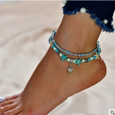 Coastal Charm Layered Anklet Set