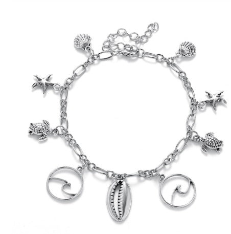 Coastal Charm Layered Anklet Set