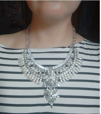 Ornate Crystal Statement Necklace