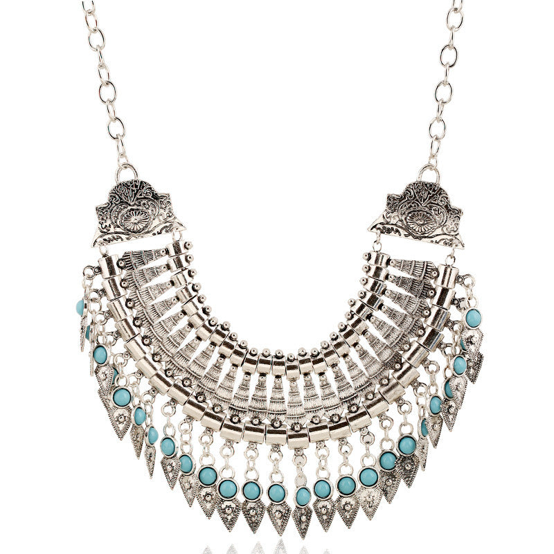 Ornate Crystal Statement Necklace