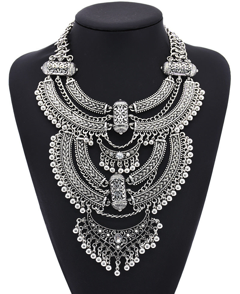 Ornate Crystal Statement Necklace