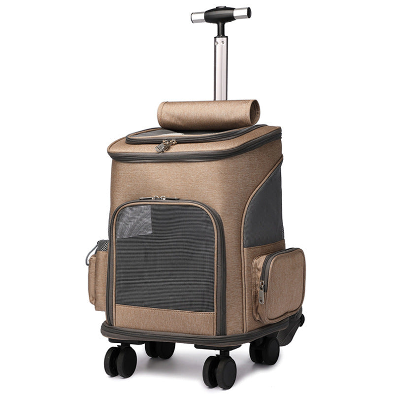Rolling Pet Carrier Backpack