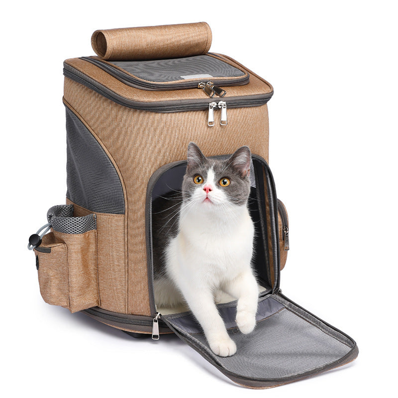 Rolling Pet Carrier Backpack