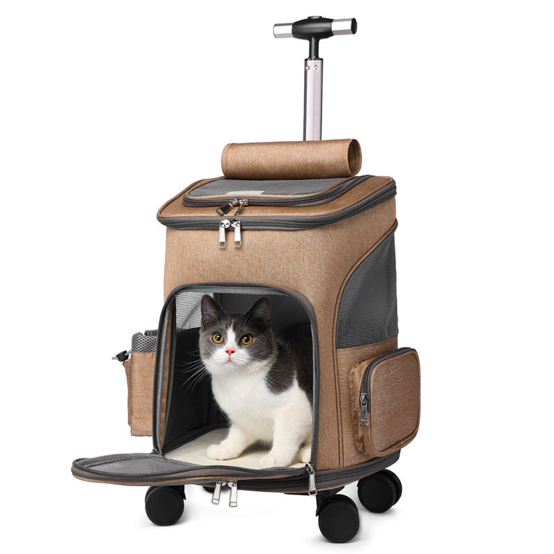 Rolling Pet Carrier Backpack