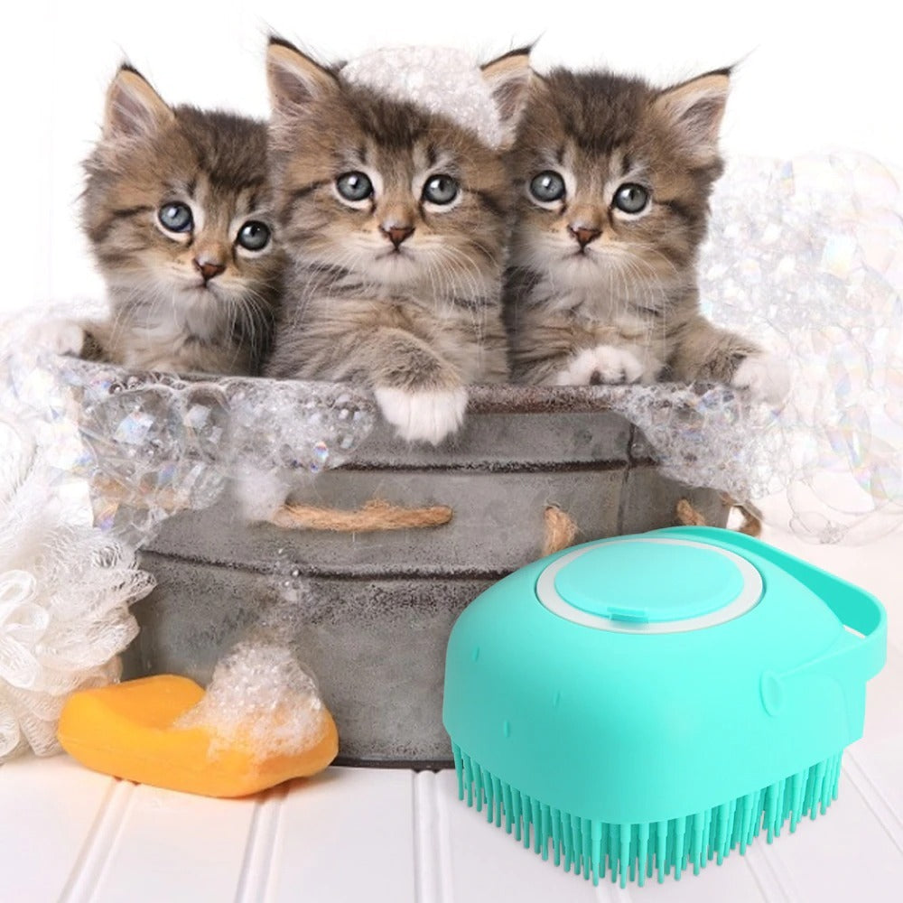 Pet BathPro 3-in-1 Bath Brush, Dispenser, & Massager