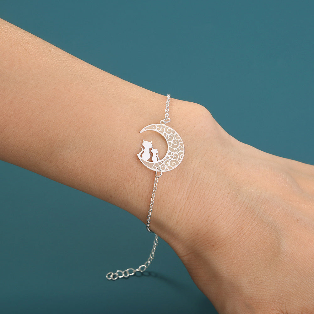 Celestial Cats on the Moon Bracelet