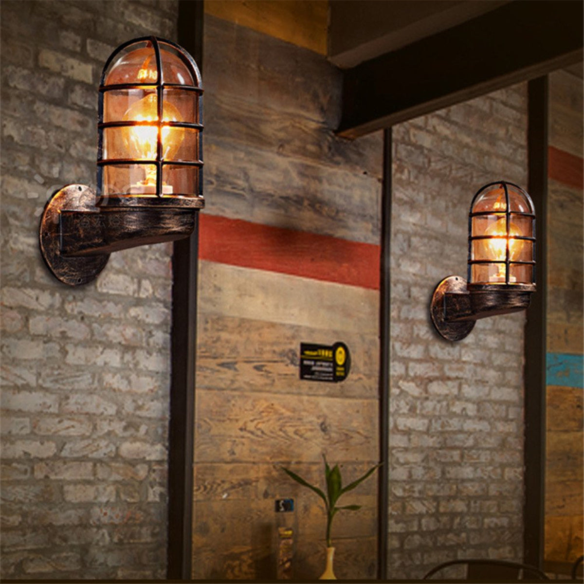 Industrial Cage Wall Sconce