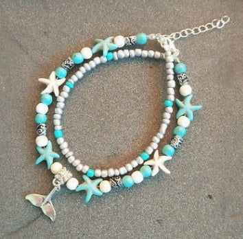 Coastal Charm Layered Anklet Set