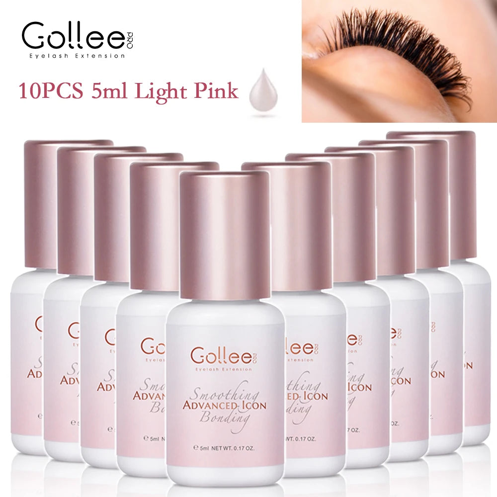 Gollee 10PCS 5ml Light Pink Eyelash Extension