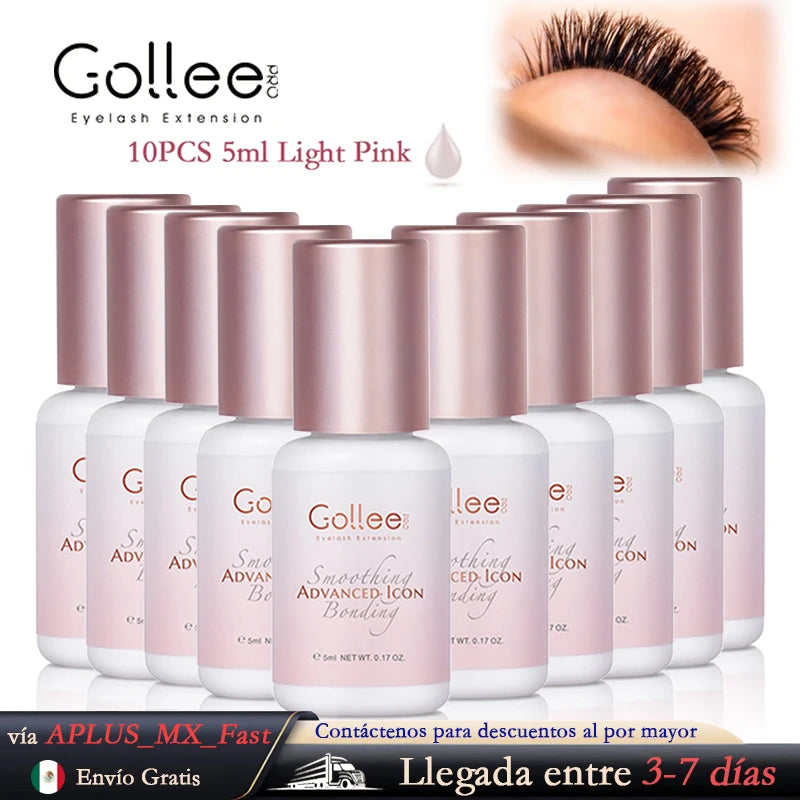 Gollee 10PCS 5ml Light Pink Eyelash Extension