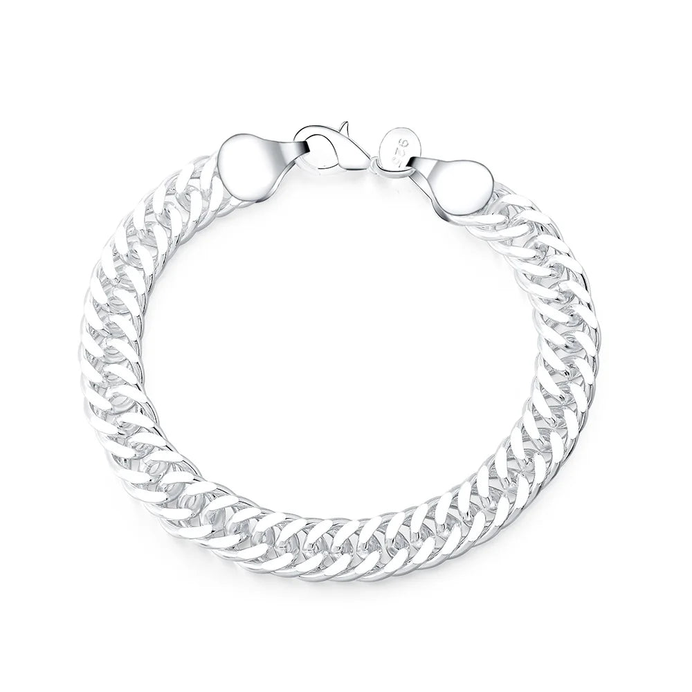 925 Sterling Silver Twisted Rope Chain Bracelet