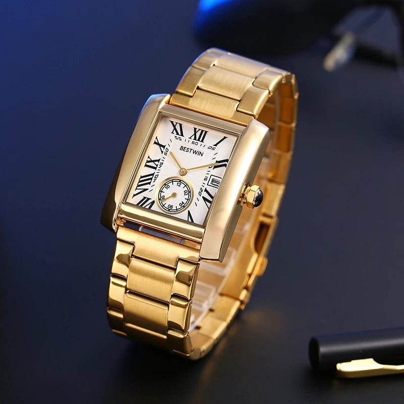 Bestwin Rectangular Gold Elegance Watch