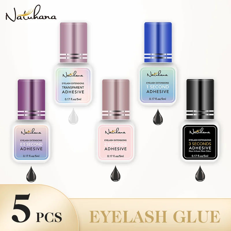 NATUHAHA 5pcs Eyelash Glue Set