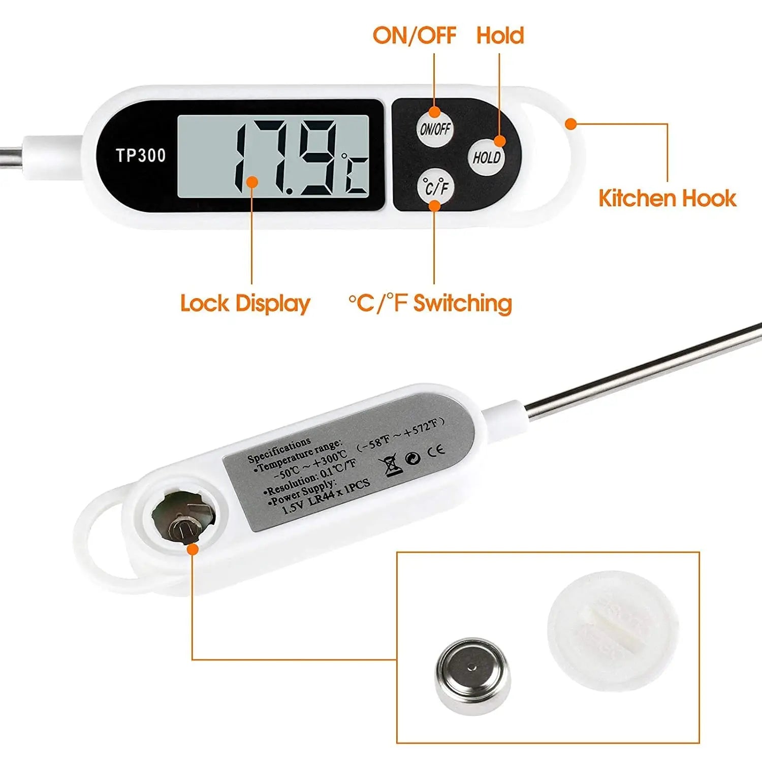 Food Thermometer Digital Meat Cooking Thermometer