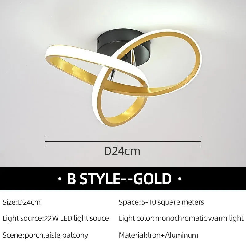 Modern Swirl LED Ceiling Light