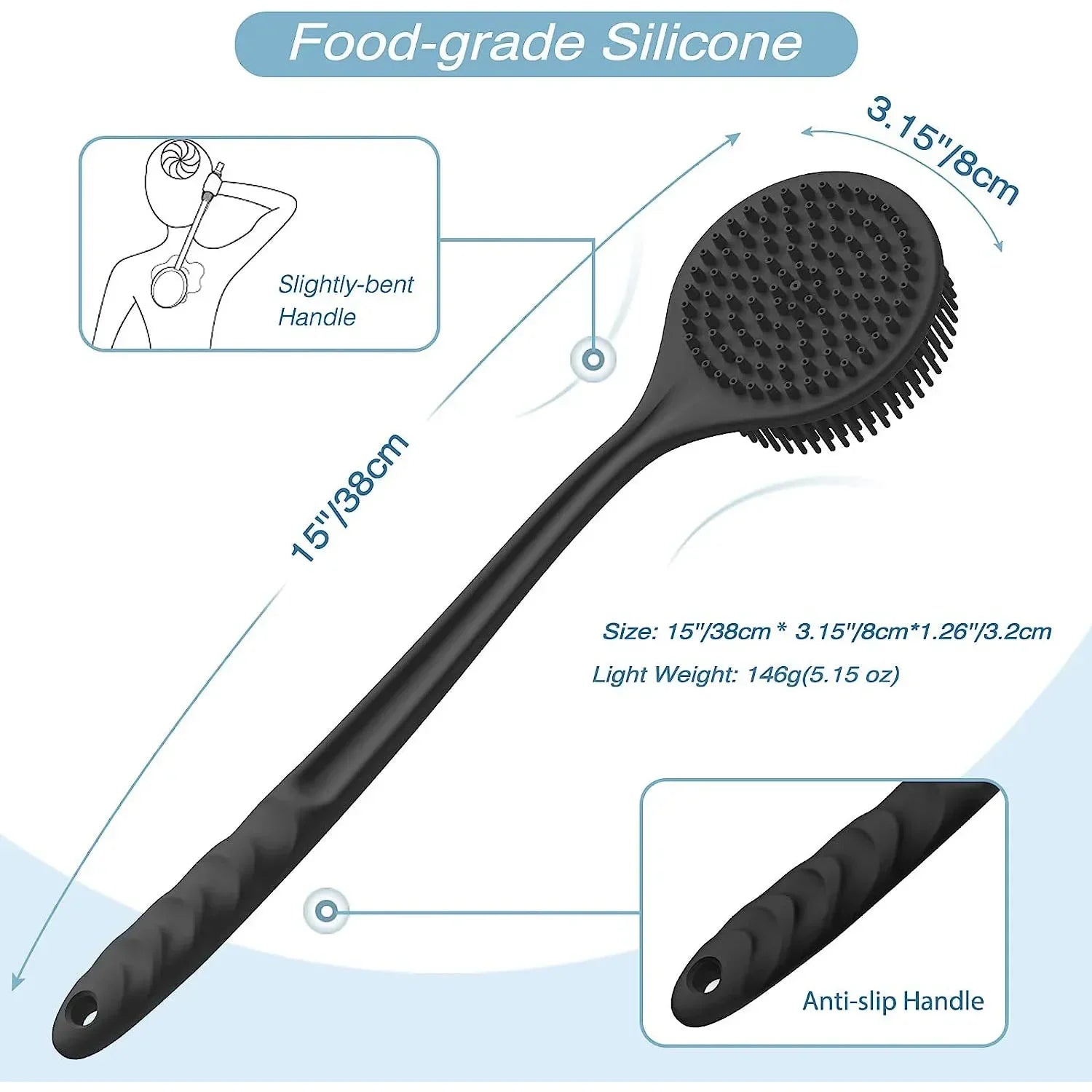 2-in-1 Silicone Bath Brush