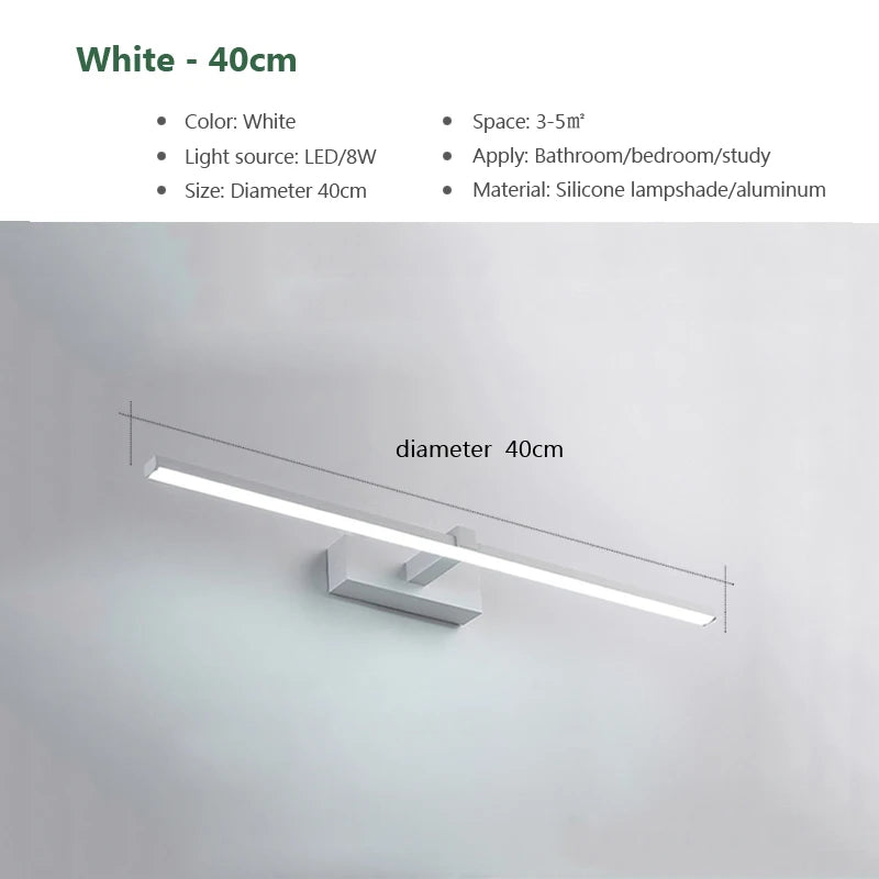Modern Linear Bathroom Wall Light