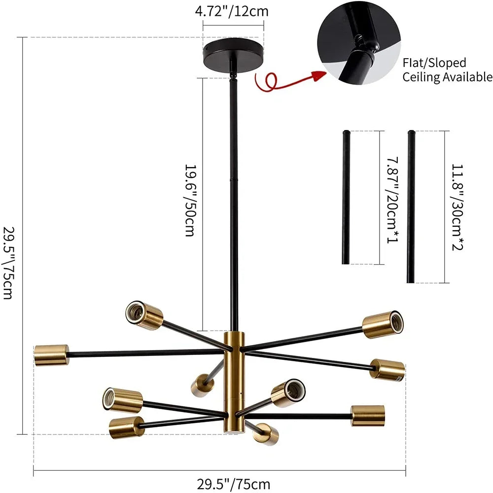 Modern Sputnik Chandelier