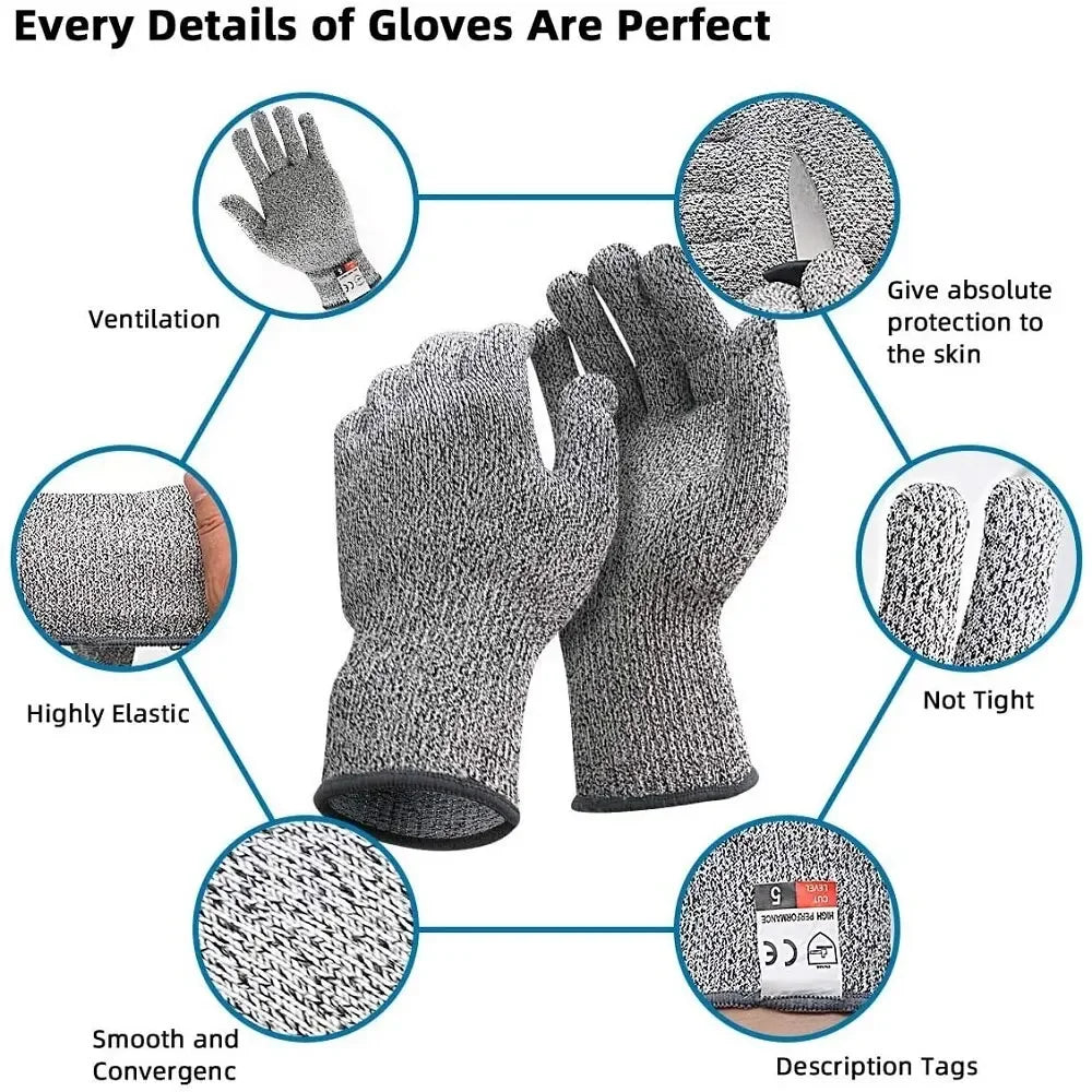 HPPE Level 5 Safety Anti Cut Gloves High-strength