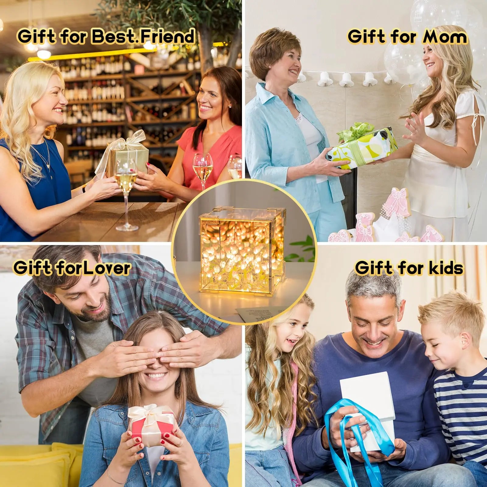 Tulip 3D Mirror Cube Lamp