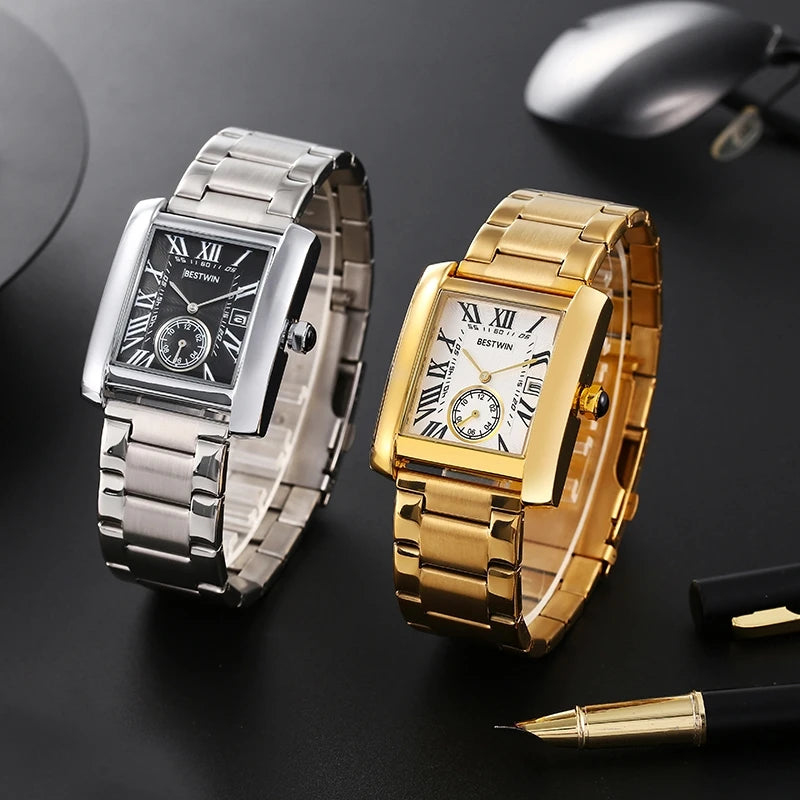 Bestwin Rectangular Gold Elegance Watch