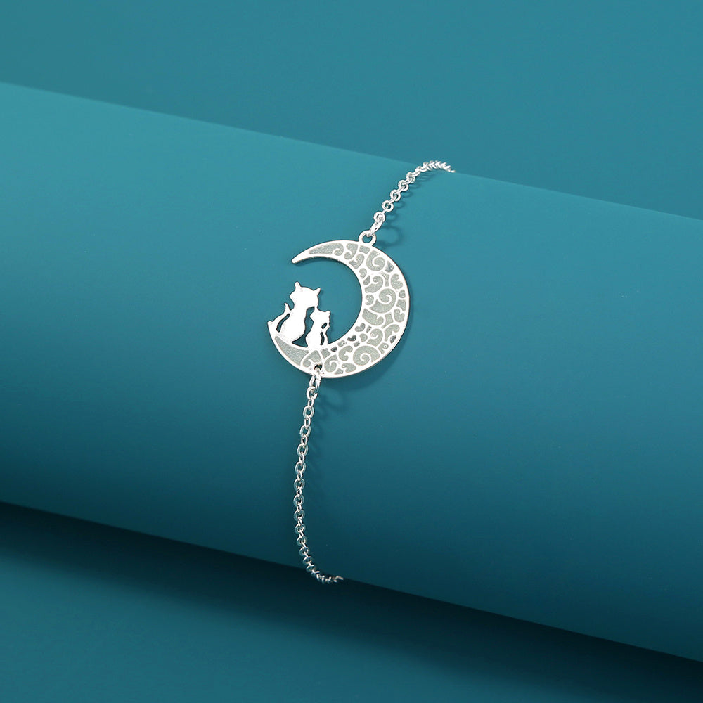Celestial Cats on the Moon Bracelet