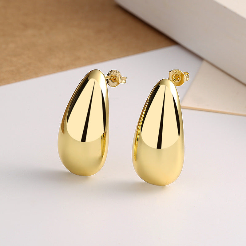Luminous Gold Teardrop Earrings