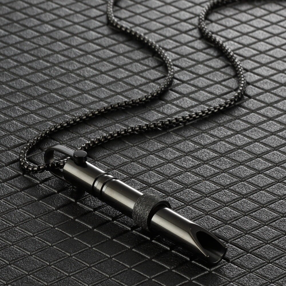 Rotatable Breathing Whistle Necklace